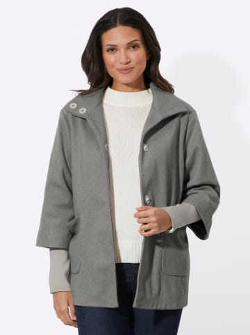 Sieh an! Jacke in steingrau-anthrazit-gestreift