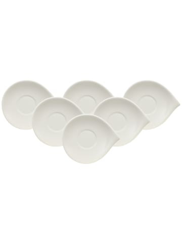 Villeroy & Boch 6er Set Mokka-/Espressountertassen Flow in 14 x 12 cm in weiß
