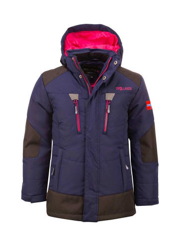 Trollkids Winter-Parka "Narvik" in Marineblau / Magenta