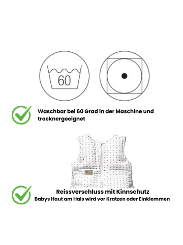 Kinderhaus Blaubär Daunenschlafsack TOP in Sternenhimmel