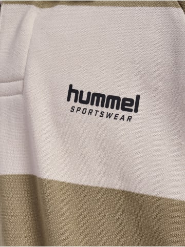 Hummel Polo "Loose Striped Polo Longsleeve" in Beige