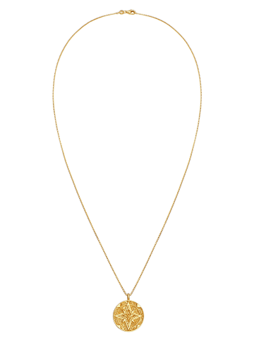 Elli Halskette 925 Sterling Silber Astro, Plättchen in Gold