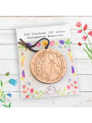 Mr. & Mrs. Panda Schlüsselanhänger Hirsch Eltern mit Spruch in Braun