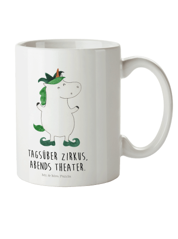 Mr. & Mrs. Panda Tasse Einhorn Joker mit Spruch in Weiß
