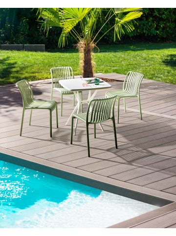 Beliani 4er-Set Esszimmerstuhl ARICCIA in Grün