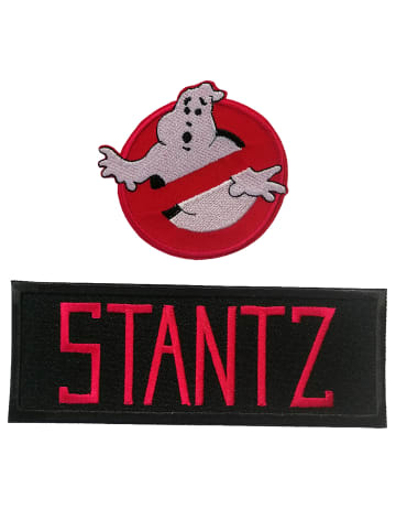 Catch the Patch Ghostbuster Set 2 Stück Stantz Logo FilmApplikation Bügelbild inRot