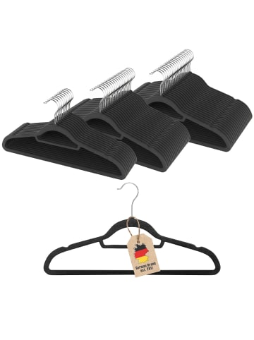 Intirilife Platzsparende Kleiderbügel in 50x Schwarz