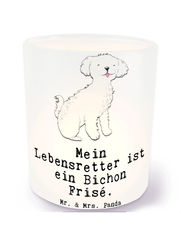 Mr. & Mrs. Panda Teelichthalter Bichon Frisé Lebensretter mit Sp... in Transparent