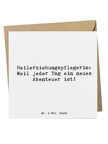 Mr. & Mrs. Panda Deluxe Karte Spruch Heilerziehungspflegerin Abe... in Weiß