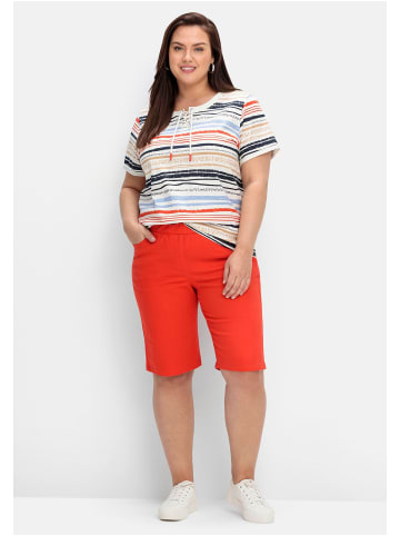 sheego Twill-Bermudas in rot