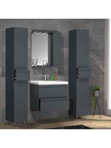 ebuy24 Badmöbelset SiloraL Anthrazit 120 x 46 cm
