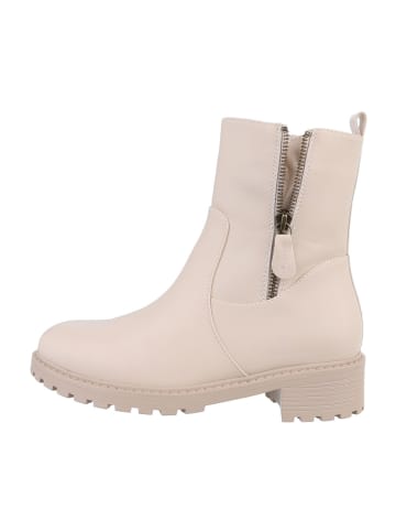 Ital-Design Stiefelette in Beige