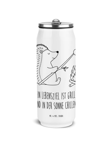 Mr. & Mrs. Panda Getränkedosen Trinkflasche Igel Grillen mit Spruch in Weiß