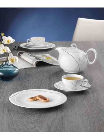 Seltmann Weiden 6er Set Teetassen Trio Highline 0,14 l in weiß-grau