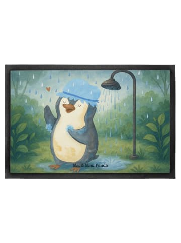 Mr. & Mrs. Panda Schmutzfänger Pinguin Duschen Design ohne Spruch in Weiß