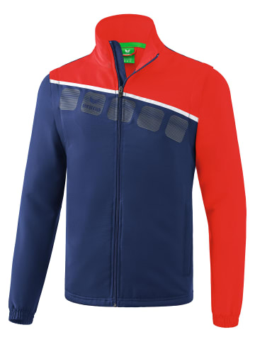 erima 5-C Jacke mit abnehmbaren Aermeln in new navy/rot/weiss