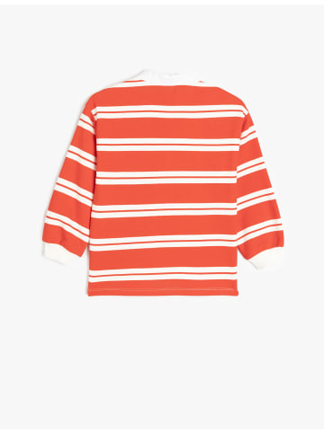 KOTON Sweatshirt in Rot Gestreift