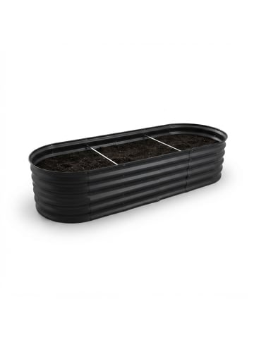 relaxdays Hochbeet in Schwarz - (B)200 x (H)45 x (T)60 cm