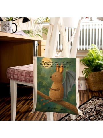 Mr. & Mrs. Panda Beutel Fledermaus Sitzen Design mit Spruch in Weiß