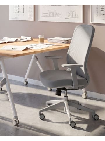 Beliani Professioneller Bürostuhl ZELAR in Grau - (W) 64 x (H) 100 x (L) 60 cm