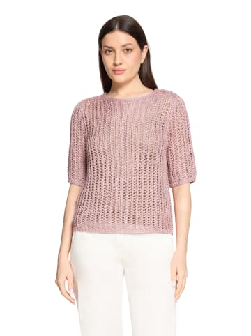 Betty Barclay Strickpullover mit Lochmuster in Pink Dolphin