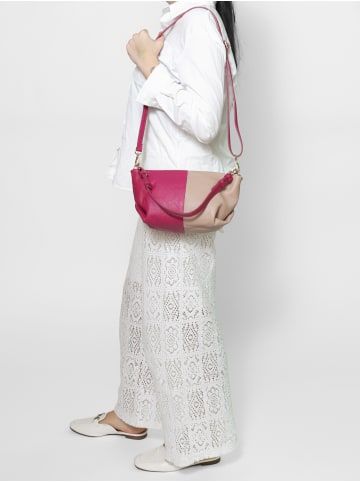 ROBERTA ROSSI Schultertasche in FUCHSIA AND ANTIQUE PINK