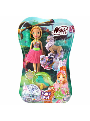 Winx Club Flora mit Feentier Amarok | Fairy Pet Winx Puppe | Fee