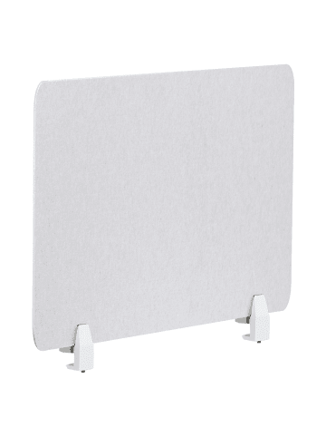 Beliani Schreibtischtrennwand SPLIT in Weiß - (W) 80 x (H) 50 x (L) 1 cm