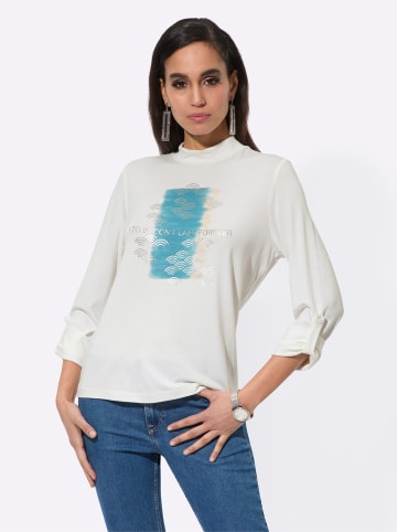 creation L Shirt in ecru-ozean-bedruckt