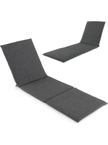 COSTWAY Liegenauflage 2er Set für Sonnenliege 182cm in Grau