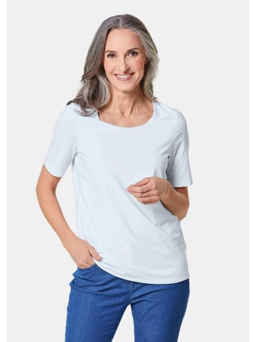 GOLDNER Kurzgröße:  Knitterarmes Shirt mit Elasthan in weiß