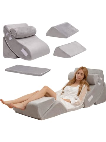 COSTWAY Orthopädische Kissen 6 tlg. Set in Grau