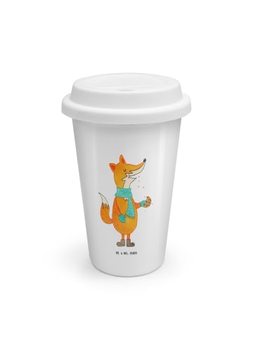 Mr. & Mrs. Panda Kaffeebecher Fuchs Keks ohne Spruch in Weiß
