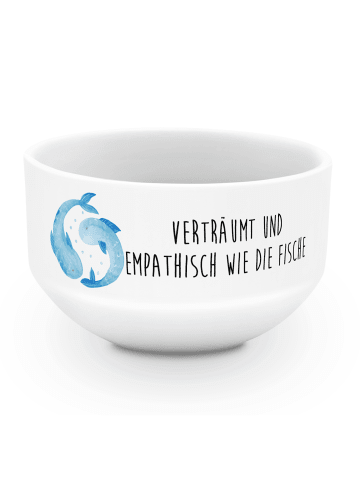 Mr. & Mrs. Panda Schüssel Sternzeichen Fische mit Spruch in Weiß