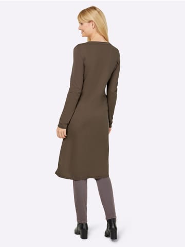 Heine Long-Strickjacke in oliv