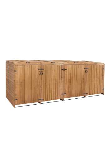 MCW 4er-/8er-Mülltonnenverkleidung H74, Braun
