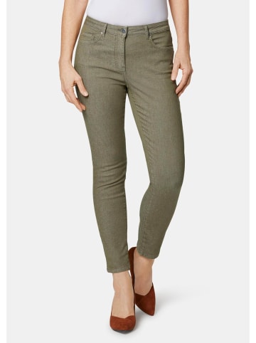 GOLDNER 7/8-Jeanshose Schmale Stretchhose BELLA in dunkelschilf
