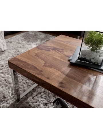 KADIMA DESIGN Wohnzimmertisch Massiv | Sheesham, 120cm Breit, Dunkelbraun in Braun