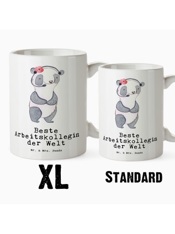 Mr. & Mrs. Panda Tasse Panda Beste Arbeitskollegin der Welt mit ... in Weiß