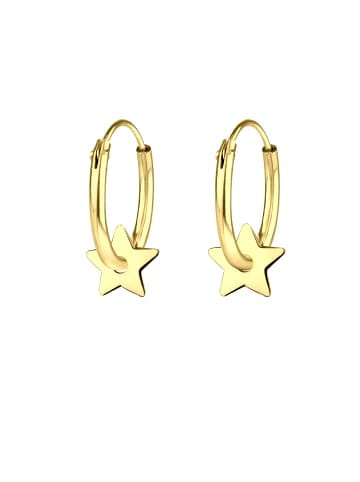 Alexander York Ohrringe-Charm STERN in Gold aus 925 Sterling Silber, 2-tlg. in silber