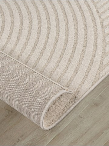KADIMA DESIGN Teppich Kurzflor mit Jute-Rücken, dicht gewebt und pflegeleicht in Beige