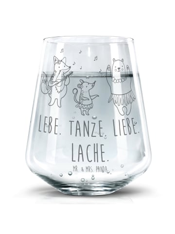 Mr. & Mrs. Panda Becherglas Waldtiere Aloha mit Spruch in Transparent