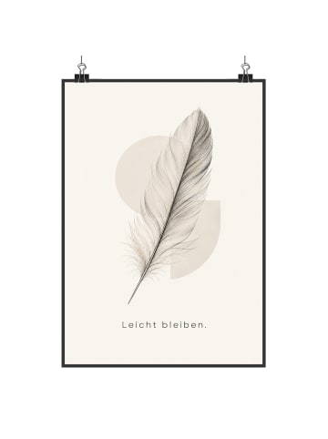 Print Feder minimalistisch Design mit Spruch in Weiß