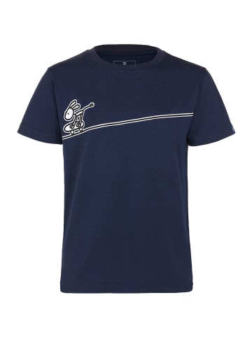 elkline Kinder T-Shirt Skatehund Print in darkblue