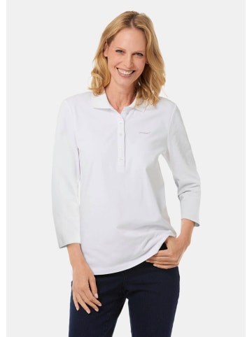 GOLDNER Poloshirt Poloshirt in hochwertiger Pikee-Qualität in weiß