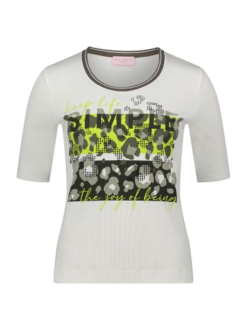 Betty Barclay Basic Shirt mit Rippenstruktur in Patch Cream/Green