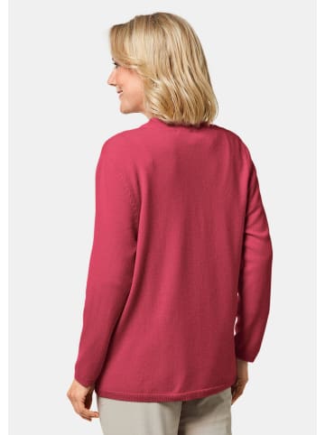 GOLDNER Cardigan in langer offener Form in koralle