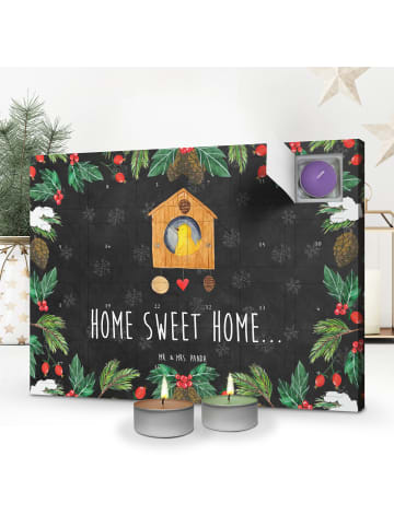 Mr. & Mrs. Panda Adventskalender Vogelhaus Home mit Spruch in Kreidetafel