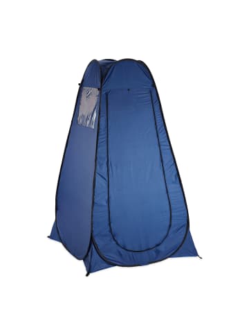 relaxdays Pop-Up Umkleidezelt in Blau - (B)120 x (H)190 x (T)120 cm