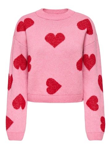 ONLY Pullover 'HAPPIE' Pink